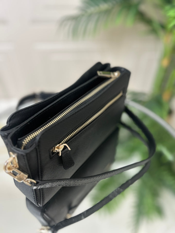 Guess Rosalba Black Mini Crossbody Bag