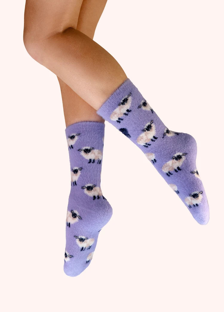Powder Sheep Fuzzy Socks