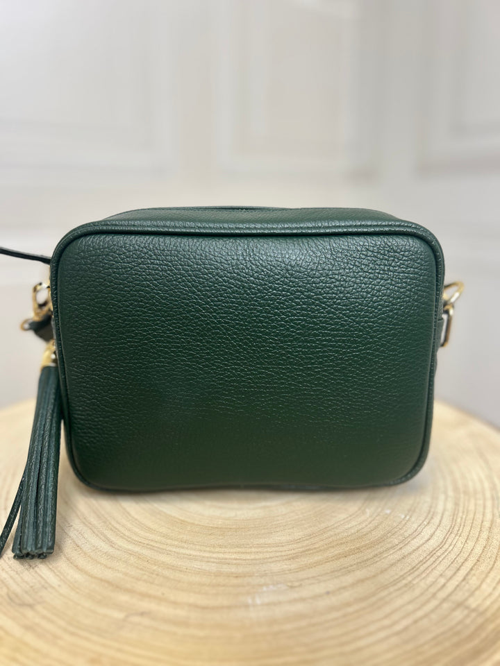 Elie Beaumont Bottle Green Crossbody Bag