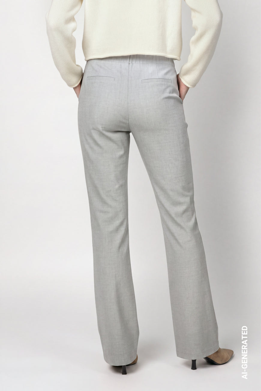 Monari Wide Leg Buisness Trousers | Light Grey