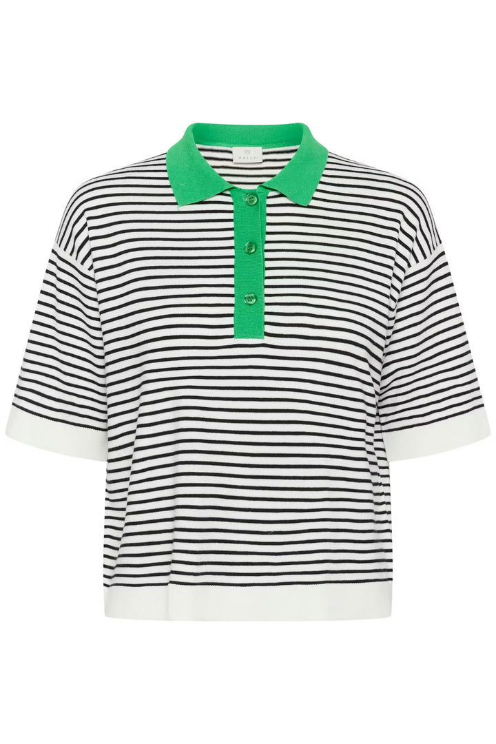 Kaffe KAlizza Polo Knit Chalk/Black