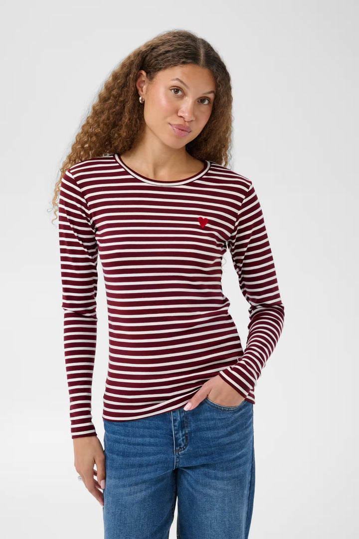 Kaffe Kaliddy Striped T-Shirt | Port
