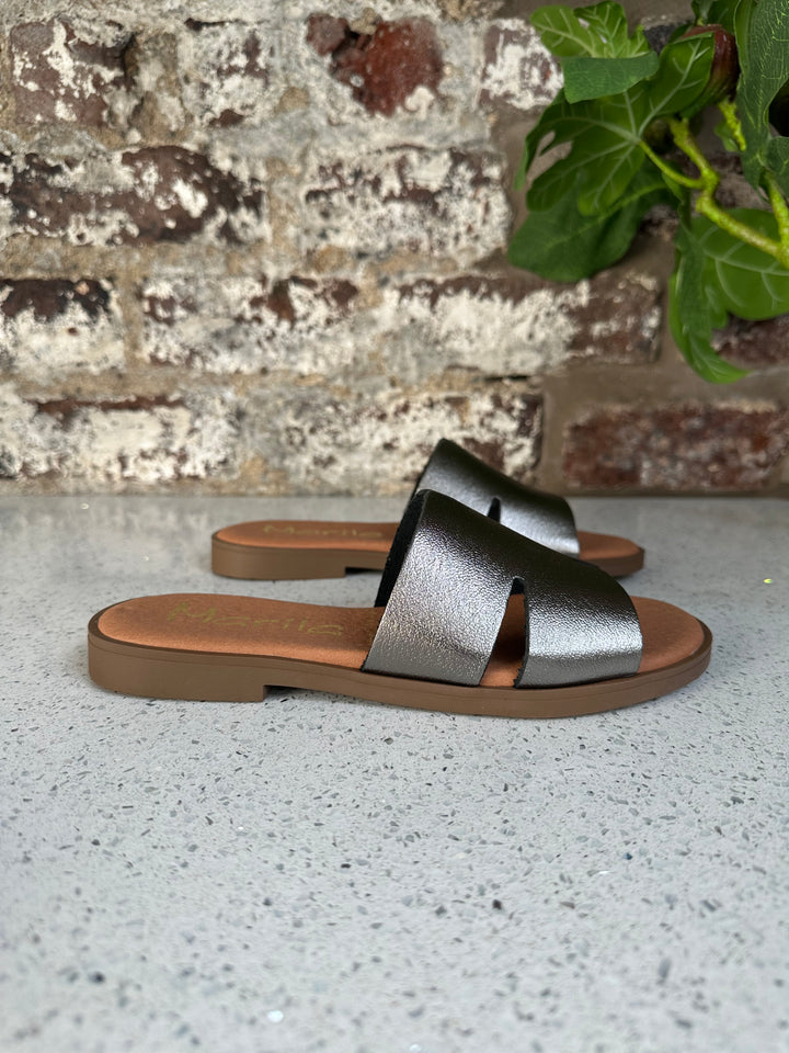 Marila Grain Angela Pewter Sandal