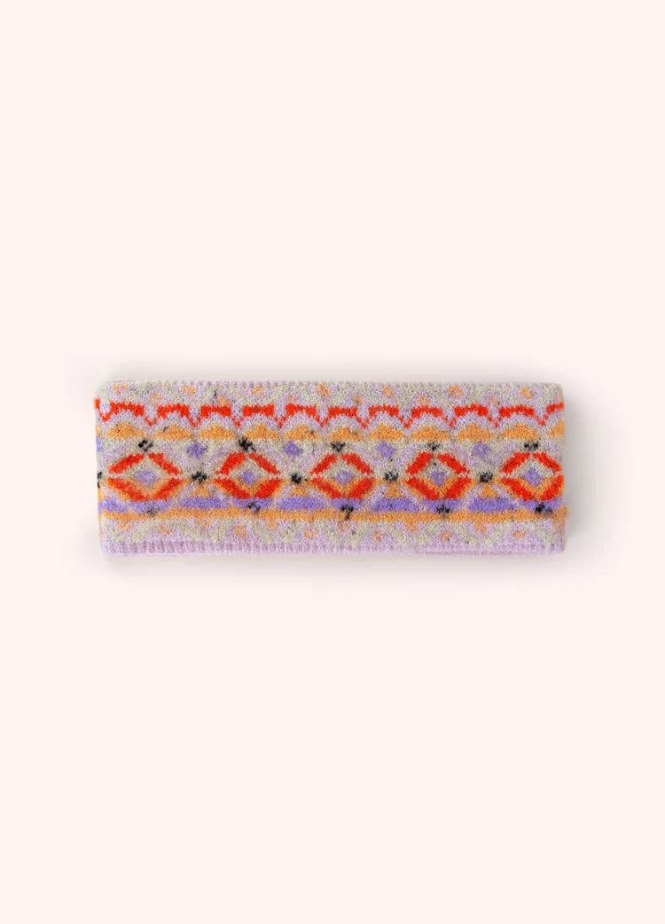 Powder Fair Isle Headband | Cream Mix