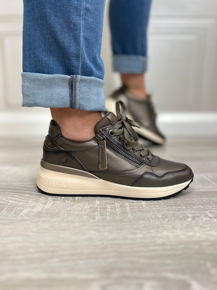 Carmela Z. Piel Bronce Wedge (162442)