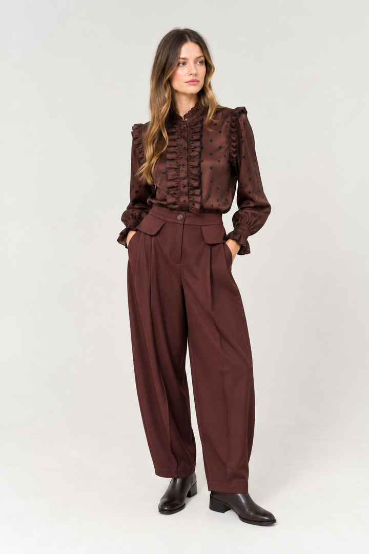 Costa Mani Moon Pants | Burgundy