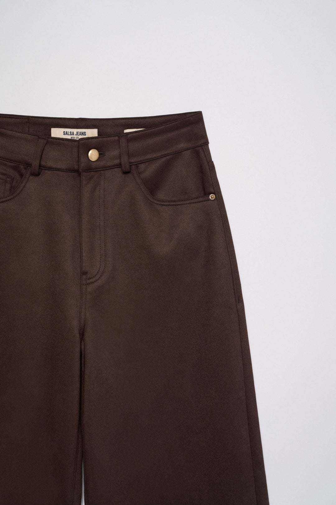 Salsa Wide Leg Jeans With Suede Effect