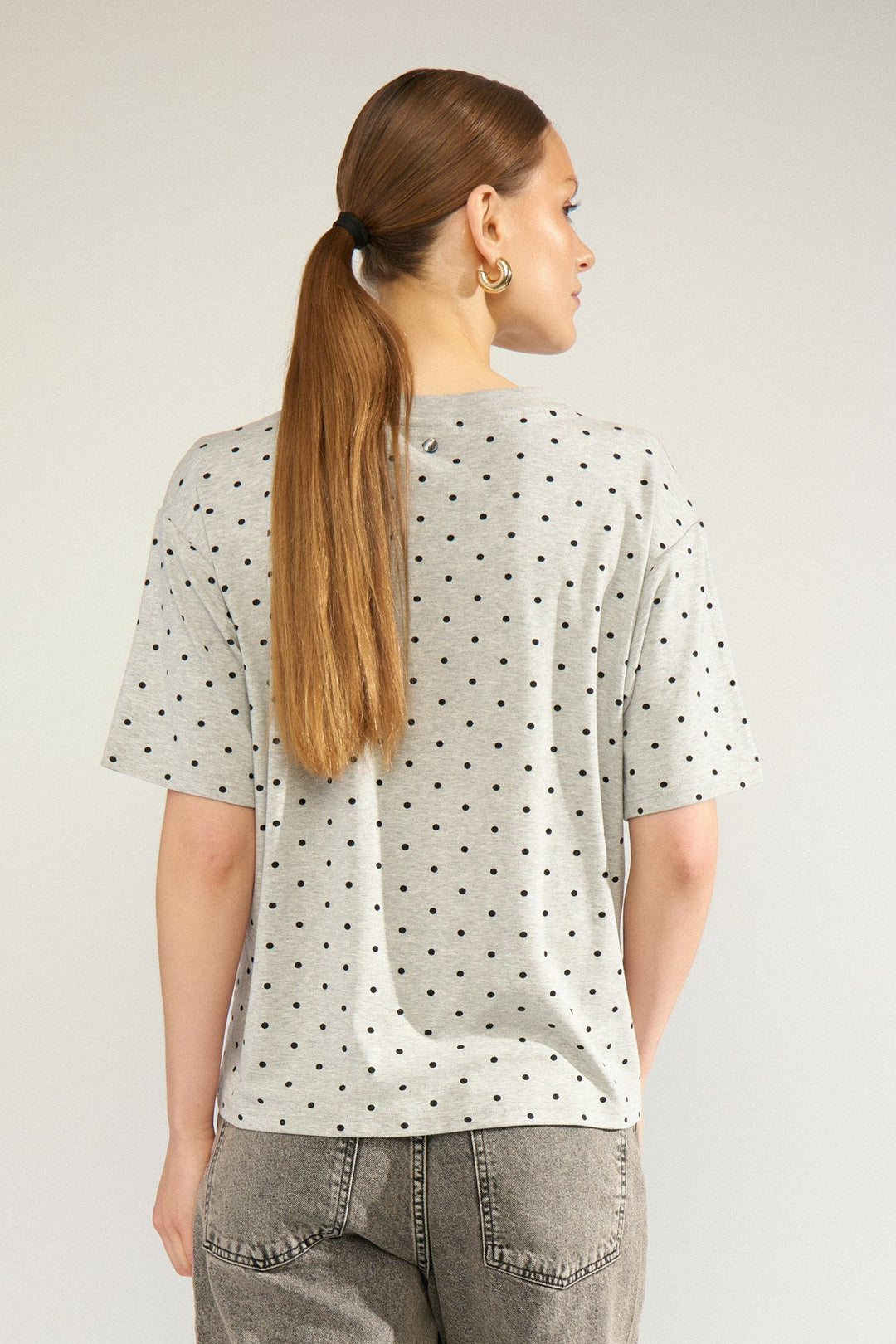 Numph Nurossa Oversize T-Shirt | Light Grey Melange