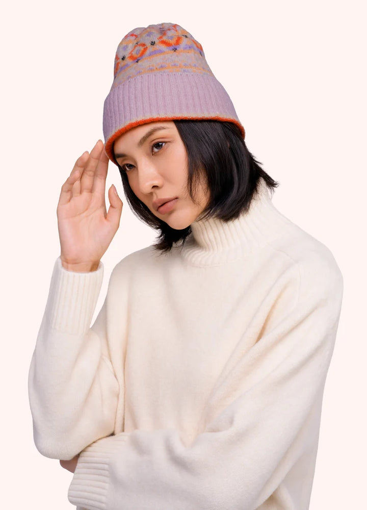 Powder Fair Isle Beanie | Cream Mix