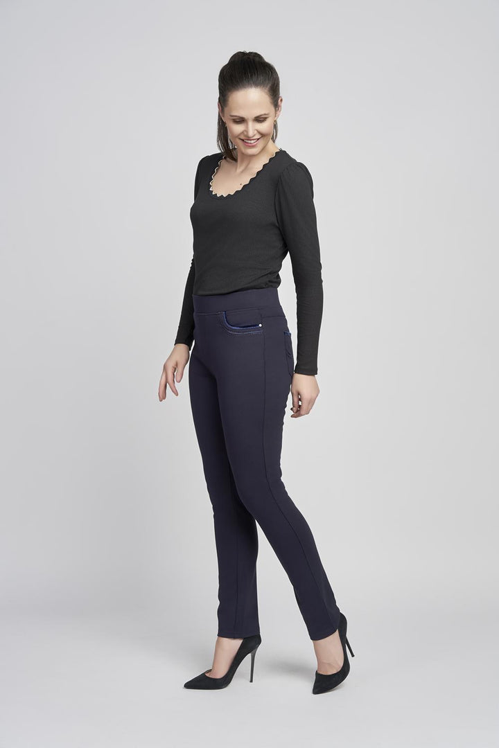Pinns Navy Ponte Style Jeans | 405T