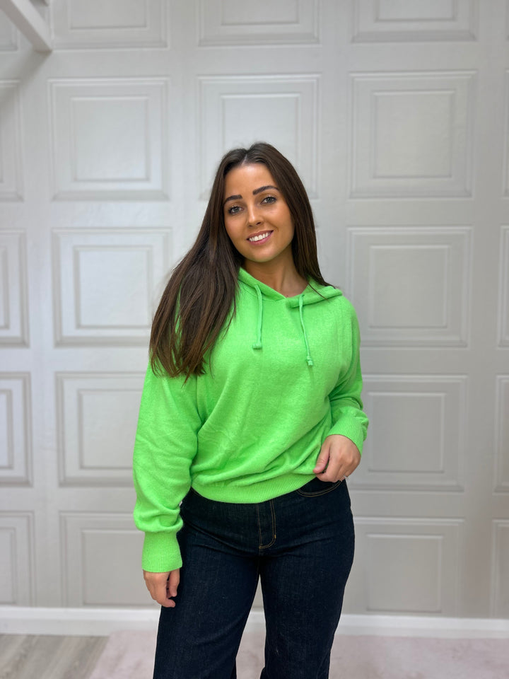 Twins Pueblo Neon Green Long Sleeved Hoodie