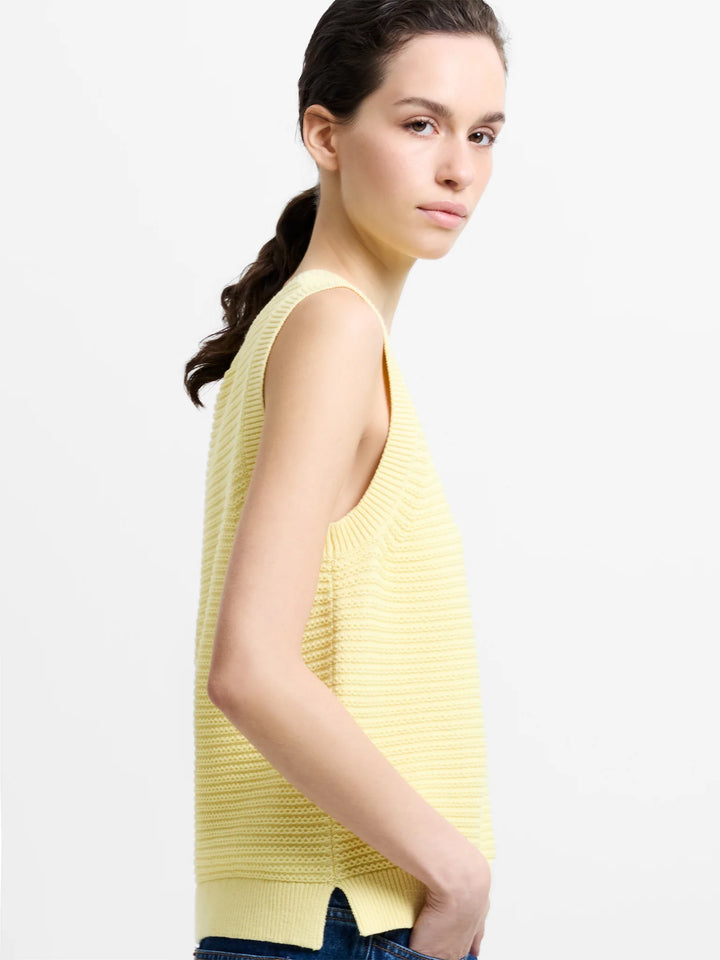 French Connection Lily Mozart Knit Tank Top | Mellow Yellow