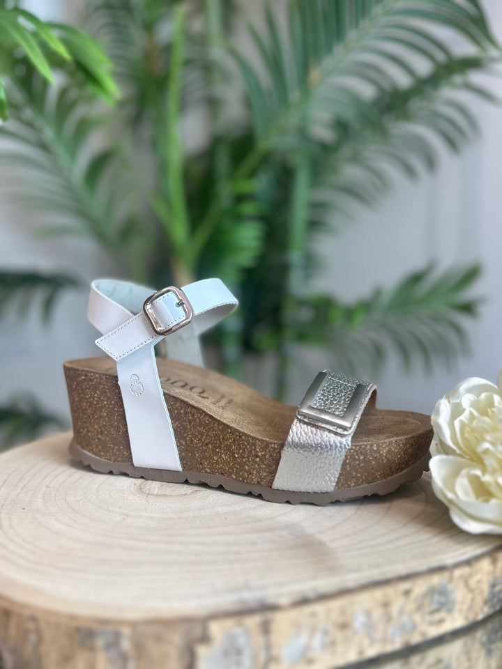 Yokono Bari Plata/Blanco Sandal | 262