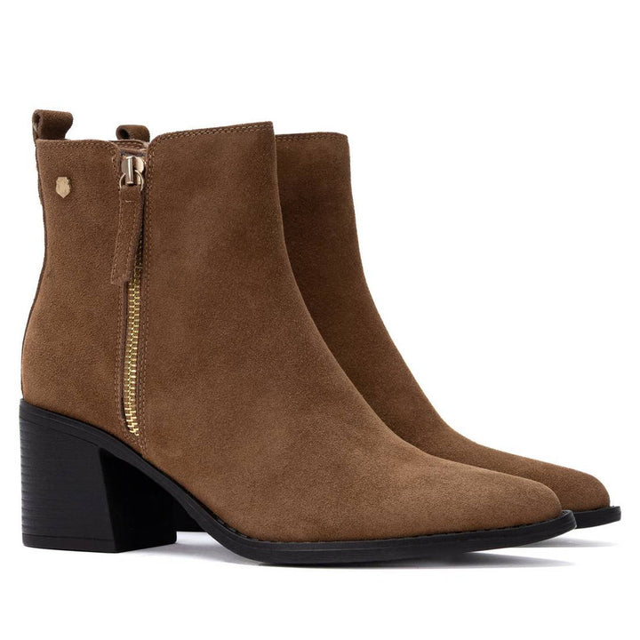 Carmela Botin Camel Suede Boots | 16425704