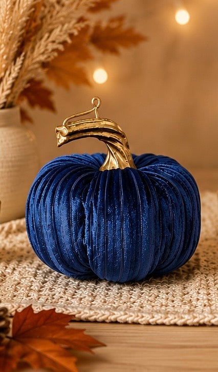 Mini Velvet Pumpkin Decoration