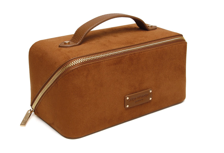 Alice Wheeler Suede Kensington Train Case | Fudge