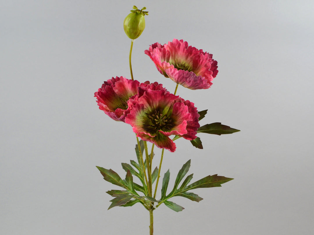 Artificial Shirley Poppy Flower | Cerise