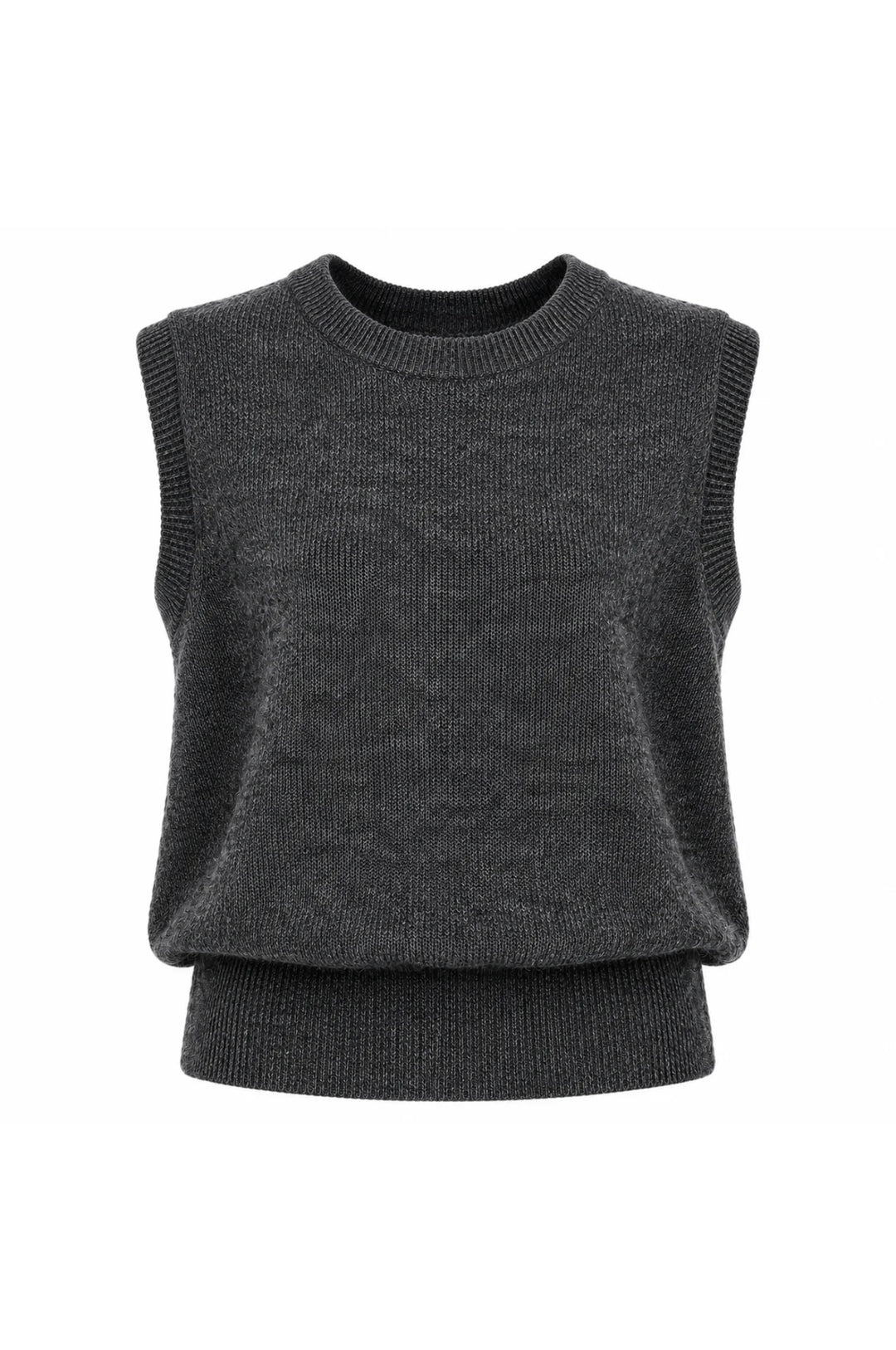 Twins Durango Sleeveless Round Neck Jumper | Dark Grey