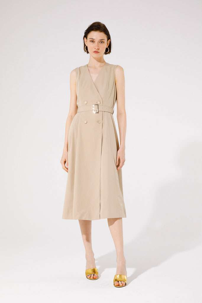 Goa Goa Beige Dress & Jacket