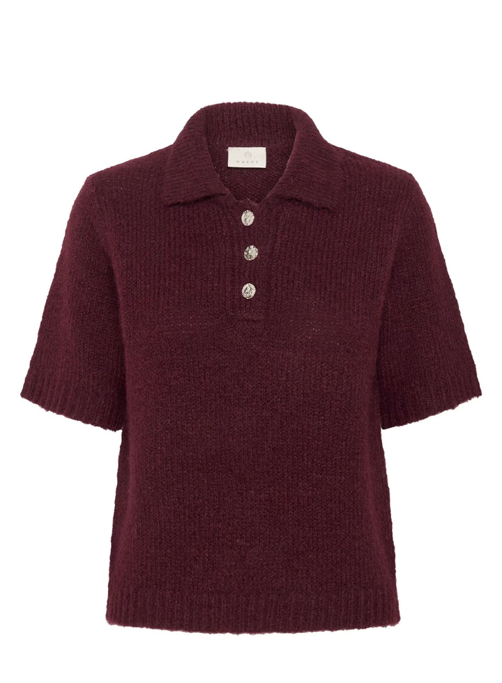 Kaffe KAemilie Polo Pullover Windsor Wine