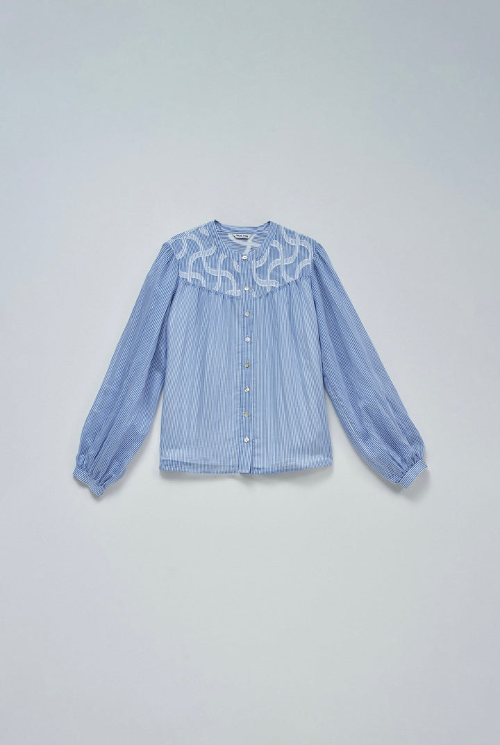 Salsa Stripe Blue Blouse