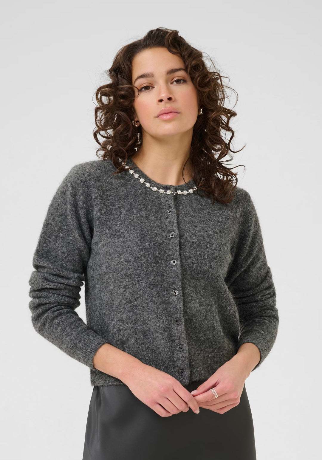 Kaffe KAroxy Cardigan Grey Melange