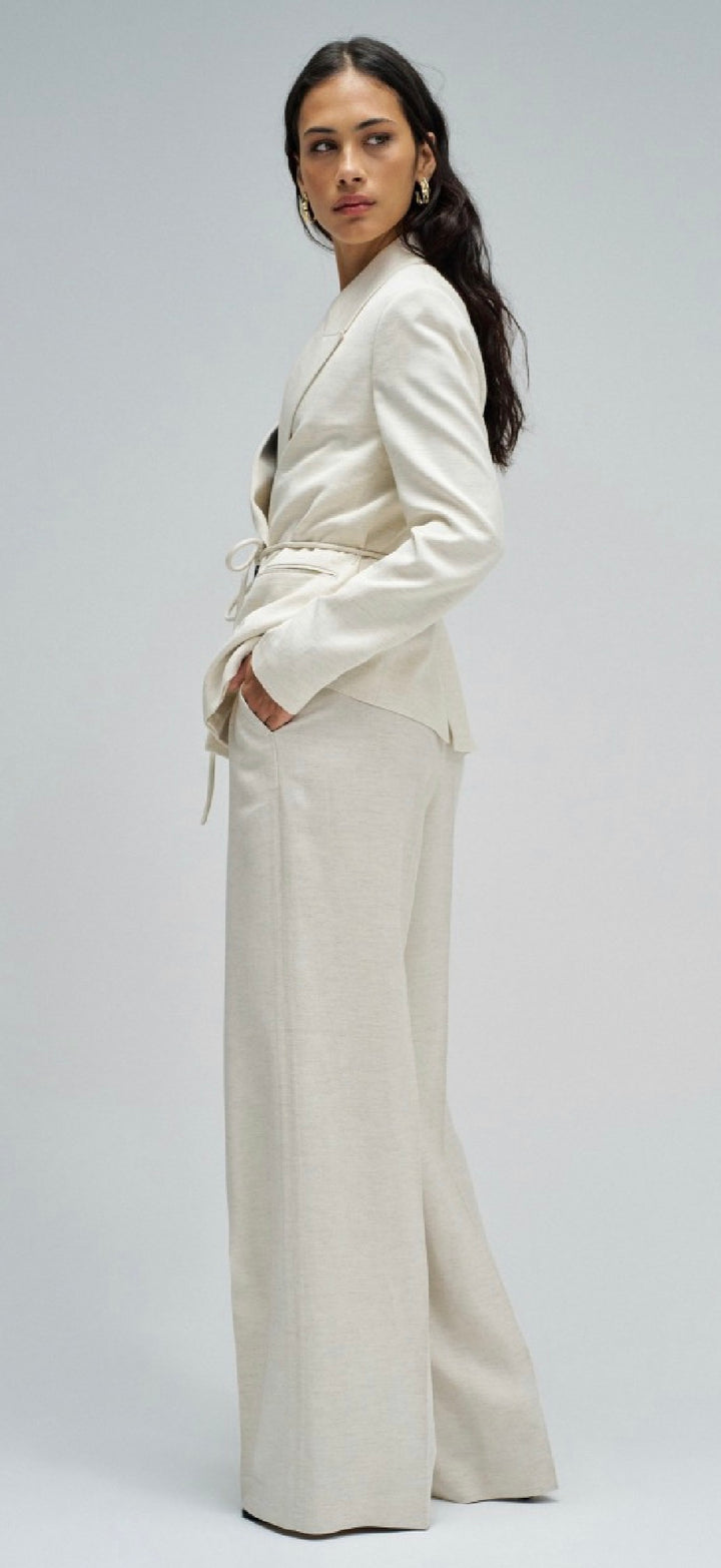 Salsa Beige Linen Blazer