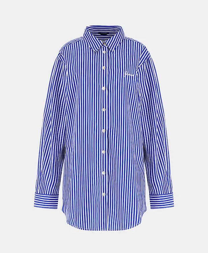 Guess Pin Stripe Navy/White Shirt