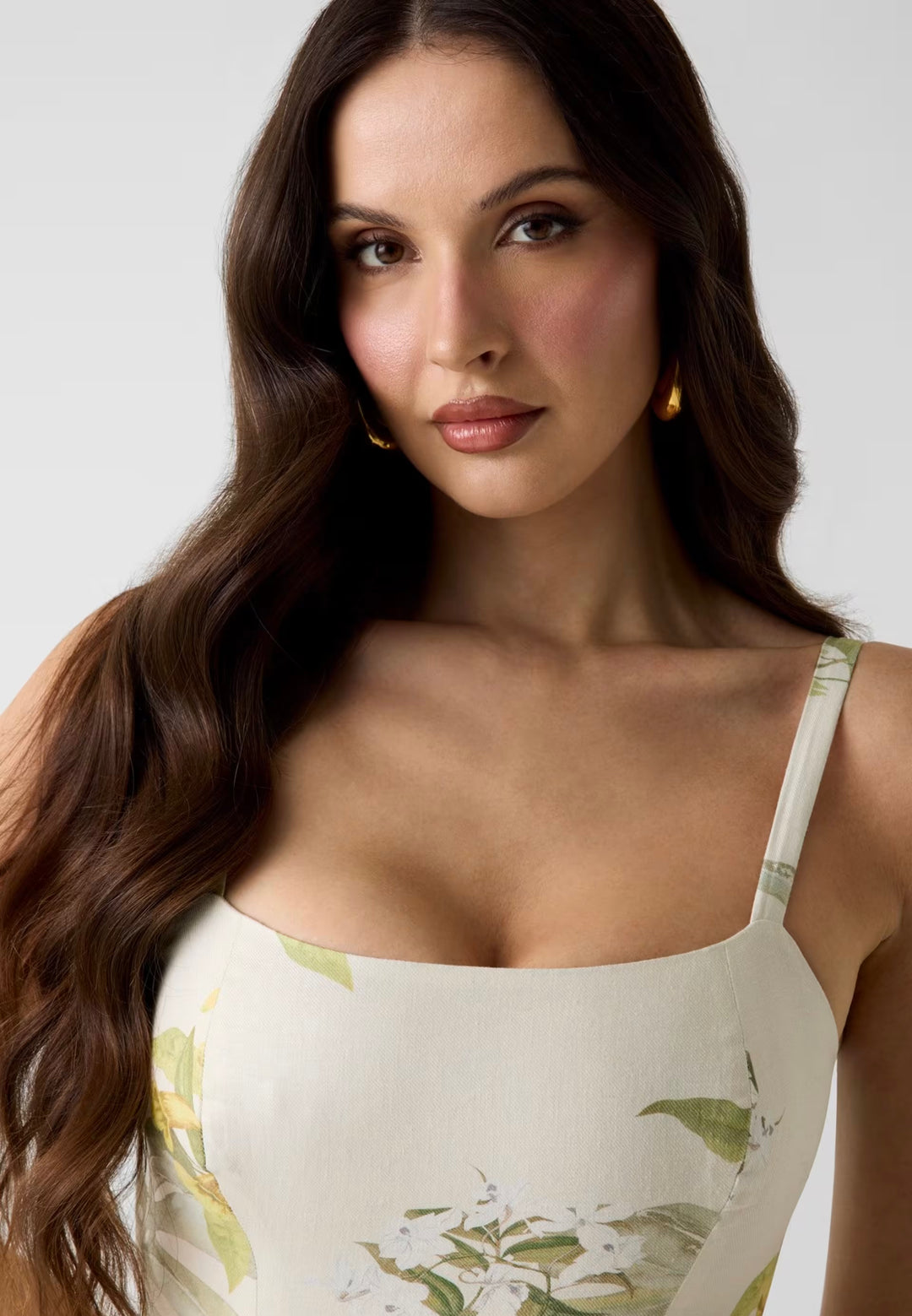 Guess Floral Linen Blend Dress