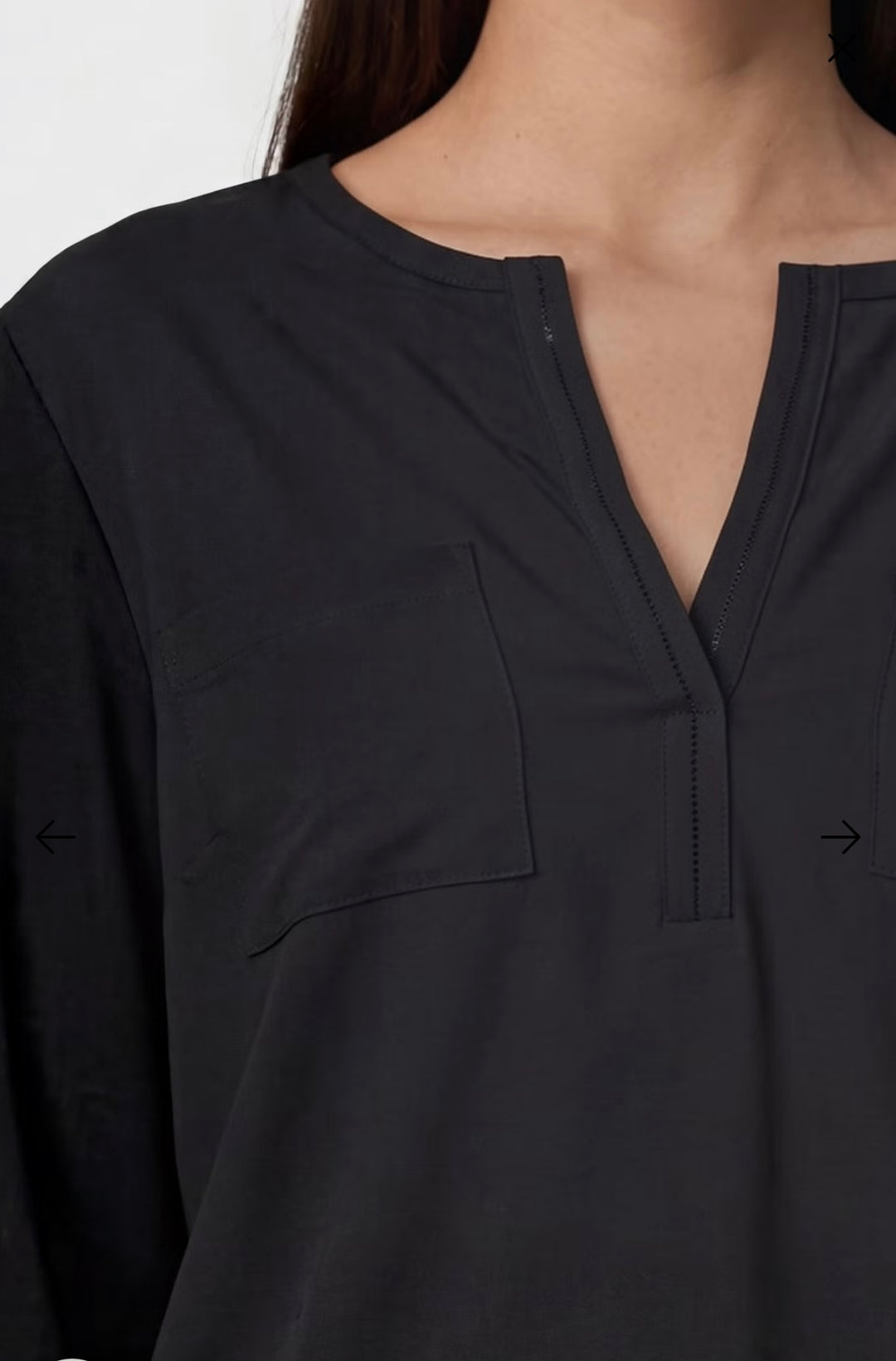Monari Black Blouse With Drawstring Waist