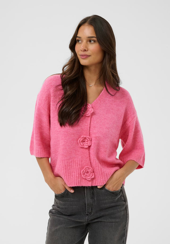 Kaffe KArosie Cardigan Pink Power