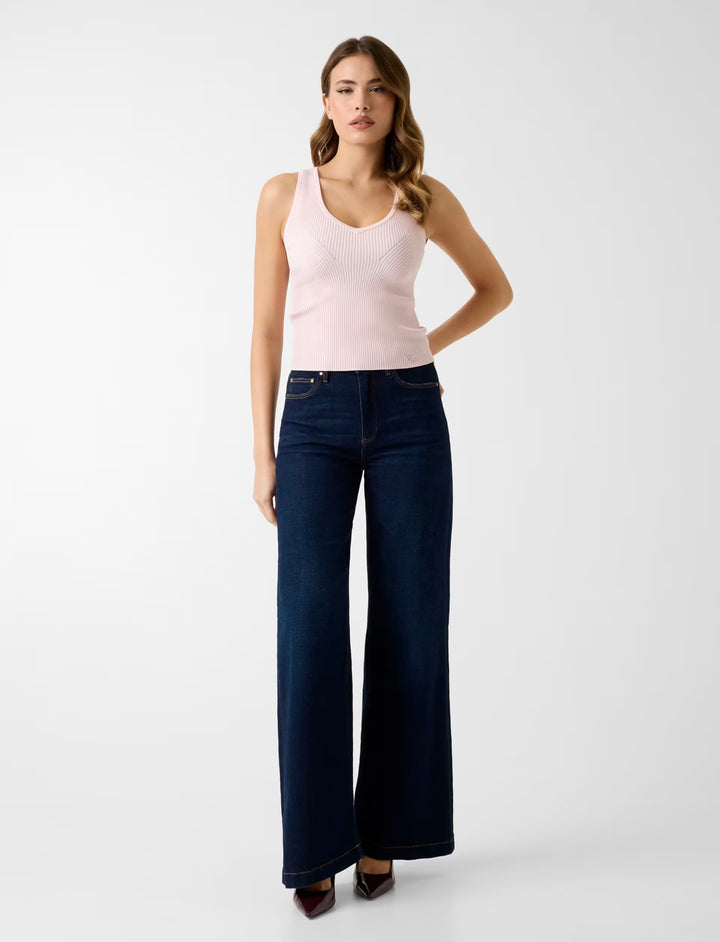 Guess Stella Rib-Knit Pink Tank Top