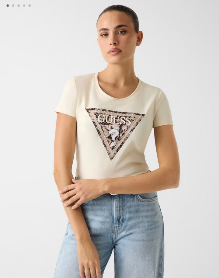 Guess Leo Triangle Graphic T-Shirt