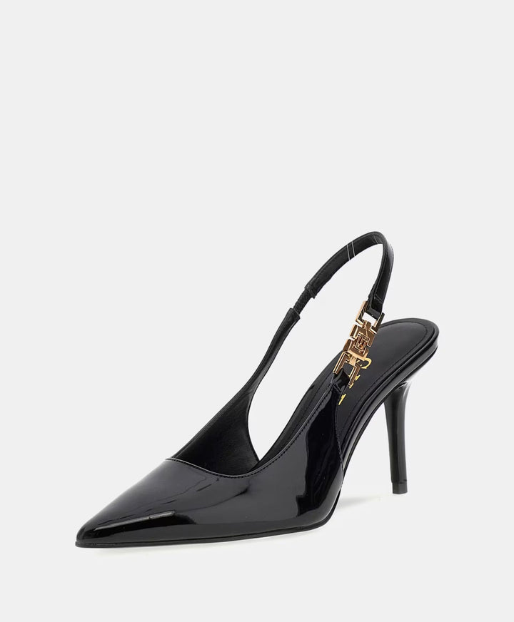 Guess Nassha Black Patent Slingback