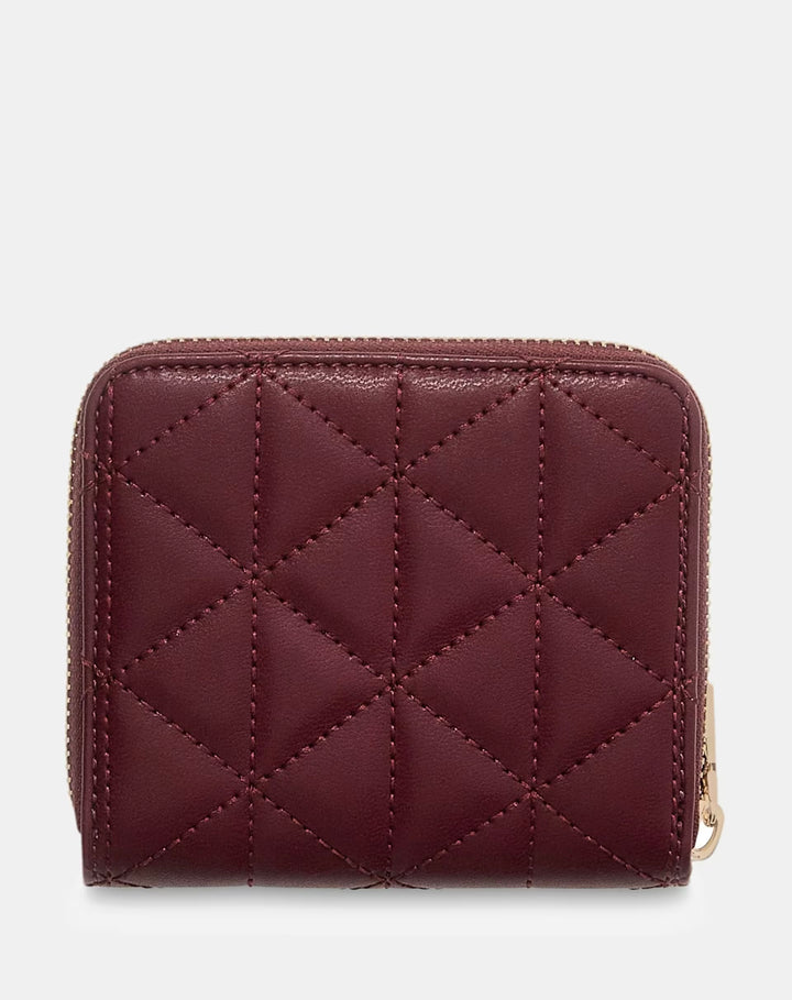 Guess Paisleigh Small Burgundy Zip Around Purse
