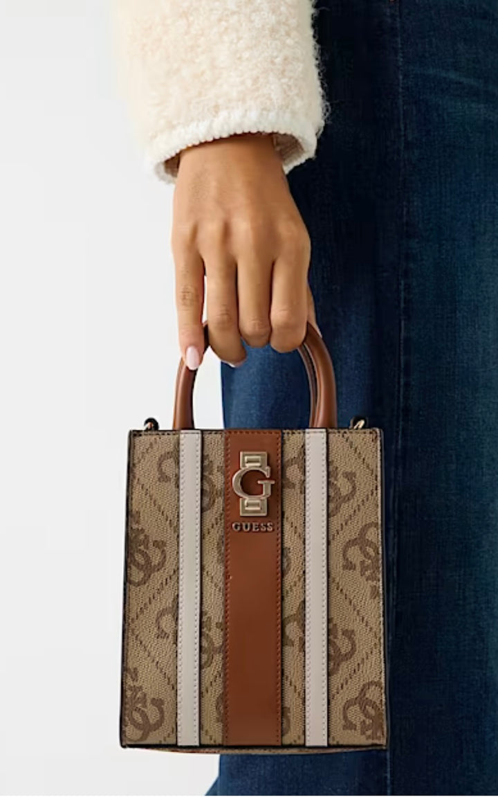 Guess Erenia Latte Logo Crossbody Bag