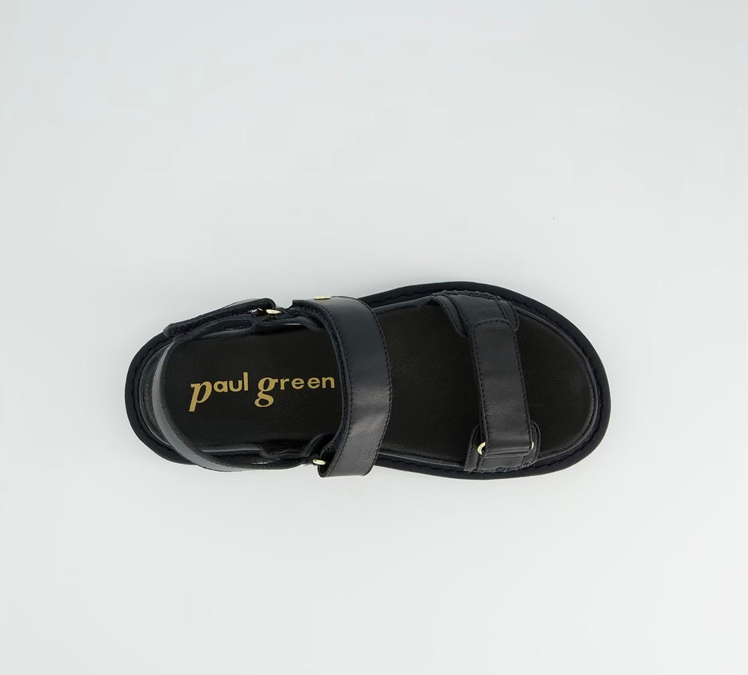 Paul Green Soft Calf Black Sandal