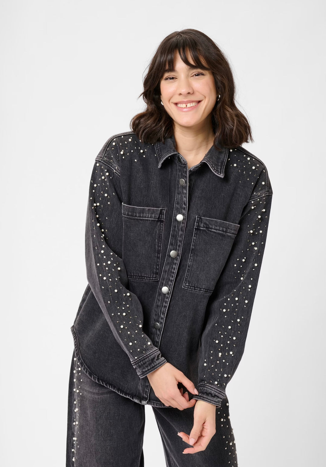 Kaffe KApetra Denim Shirt/Jacket Grey Wash