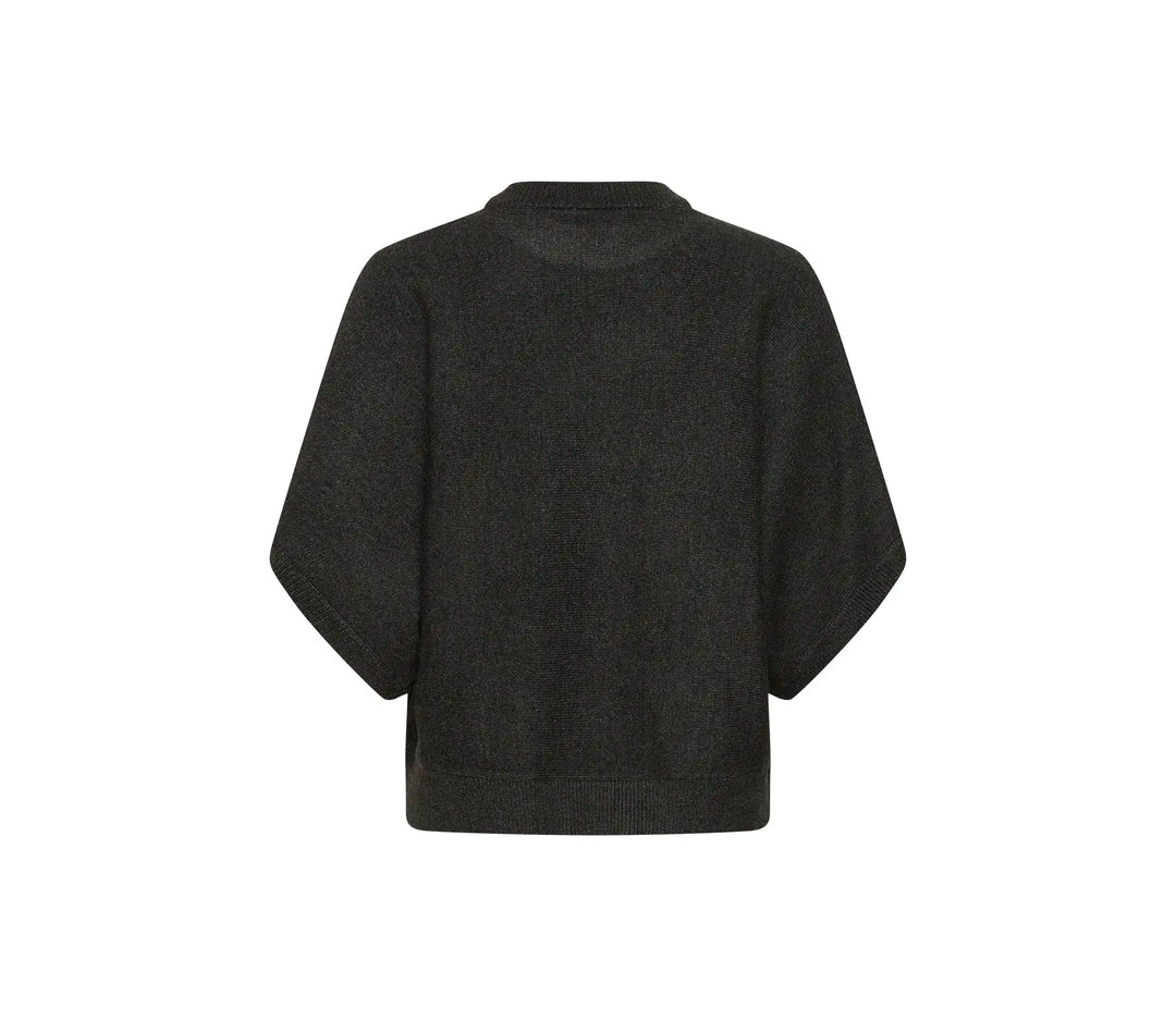 Kaffe KAbarbara Wing SL Pullover Dark Grey Melange