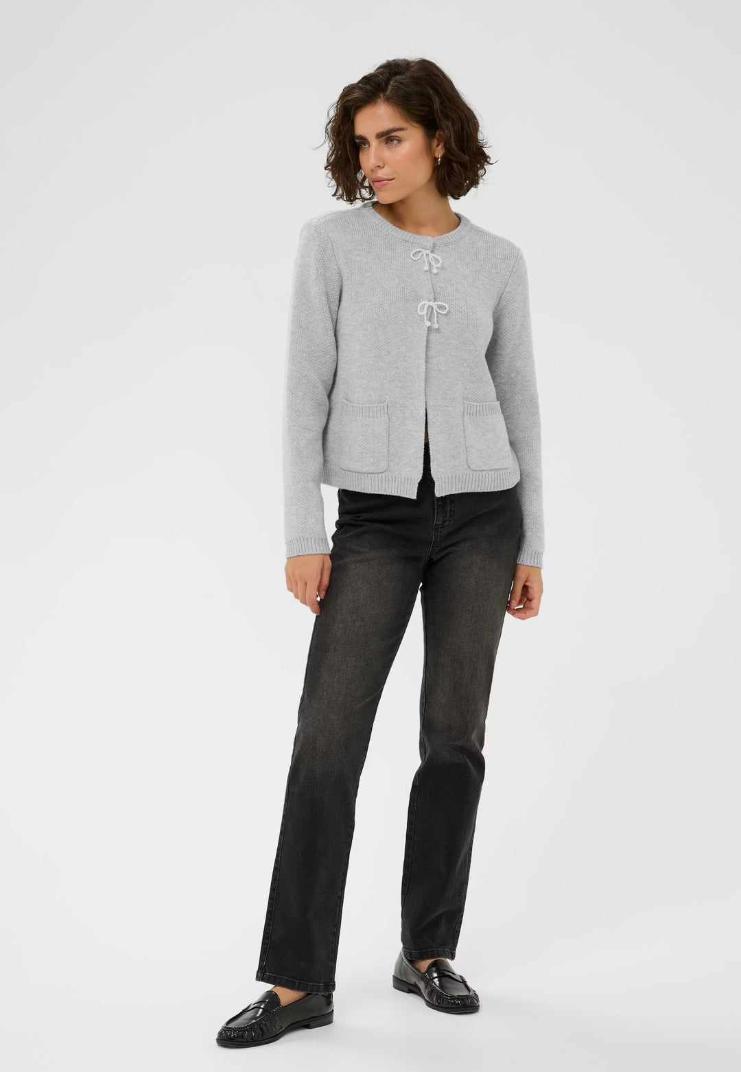 Kaffe KAbowie Cardigan Grey Melange