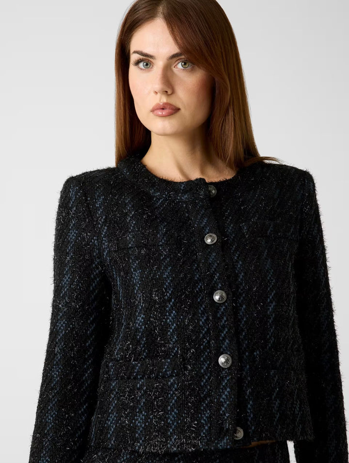Guess Andie Tweed Jacket Black Multi