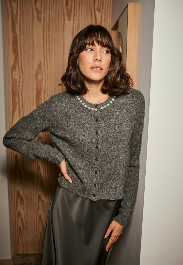 Kaffe KAroxy Cardigan Grey Melange