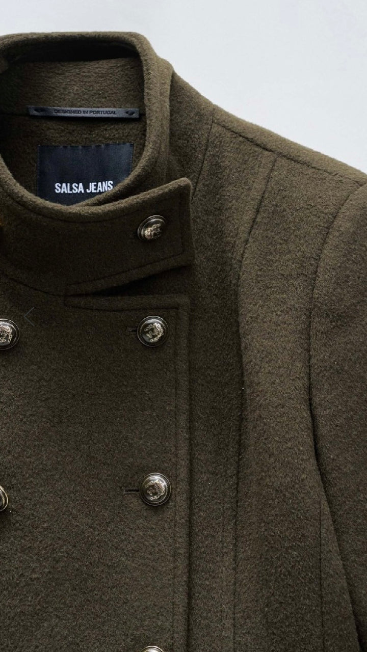 Salsa Short Woolen khaki Coat