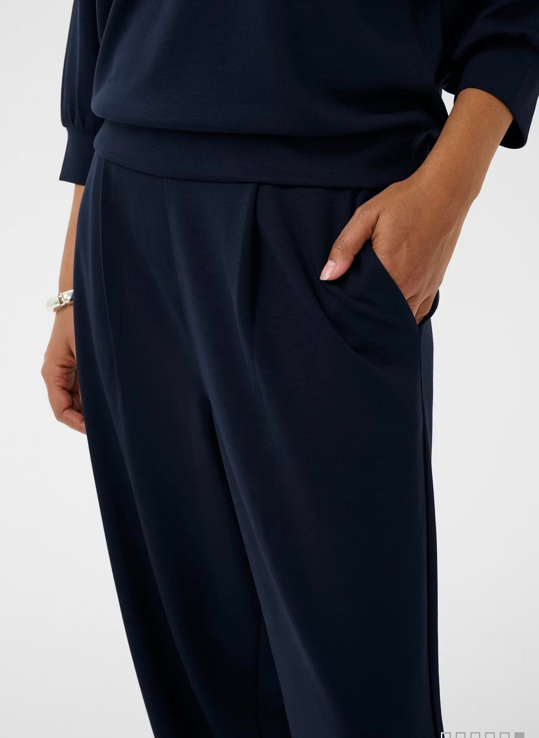 Kaffe KAannie Barrel Pants Midnight Marine