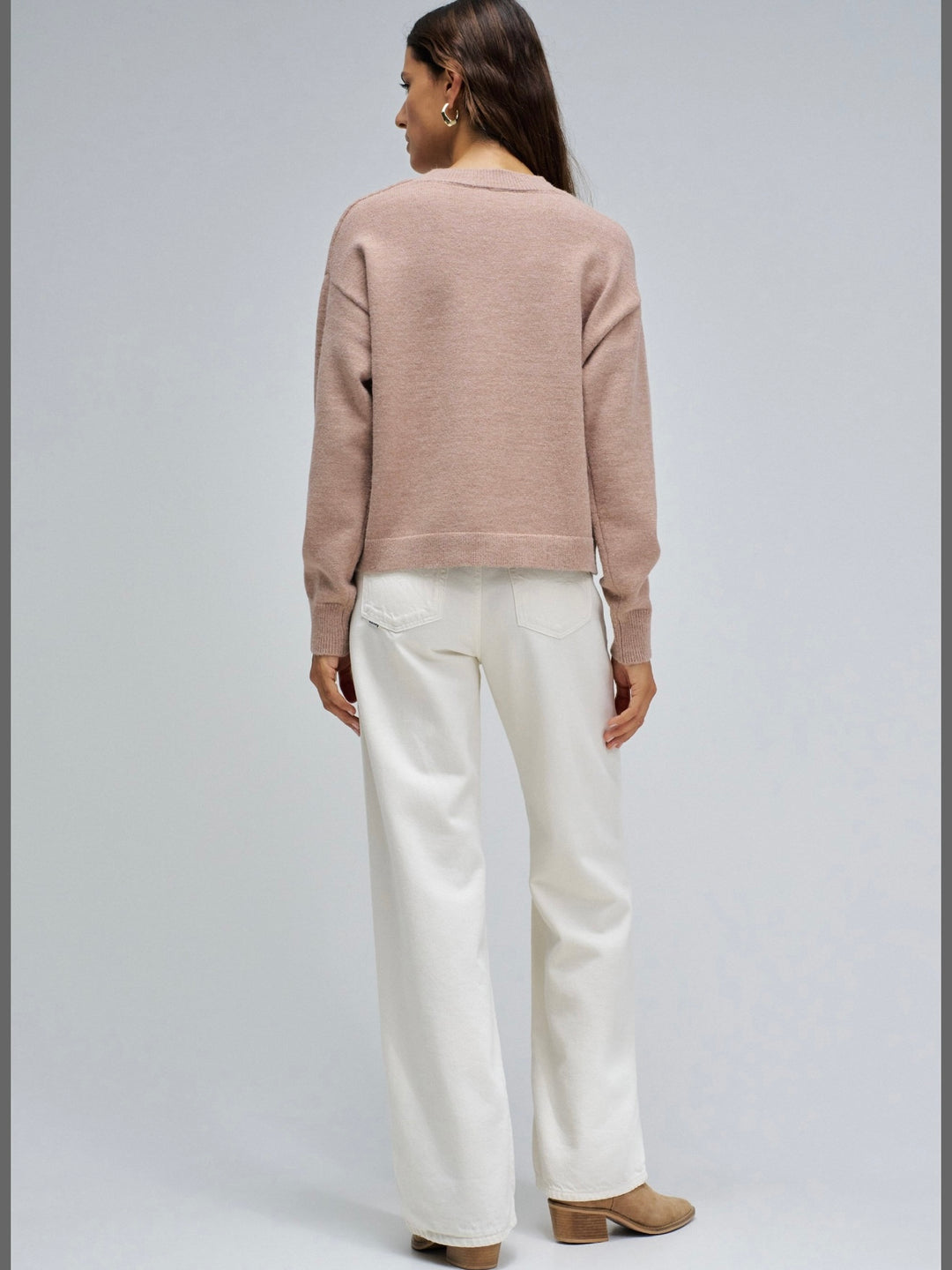 Salsa Beige Knit Branded Sweater