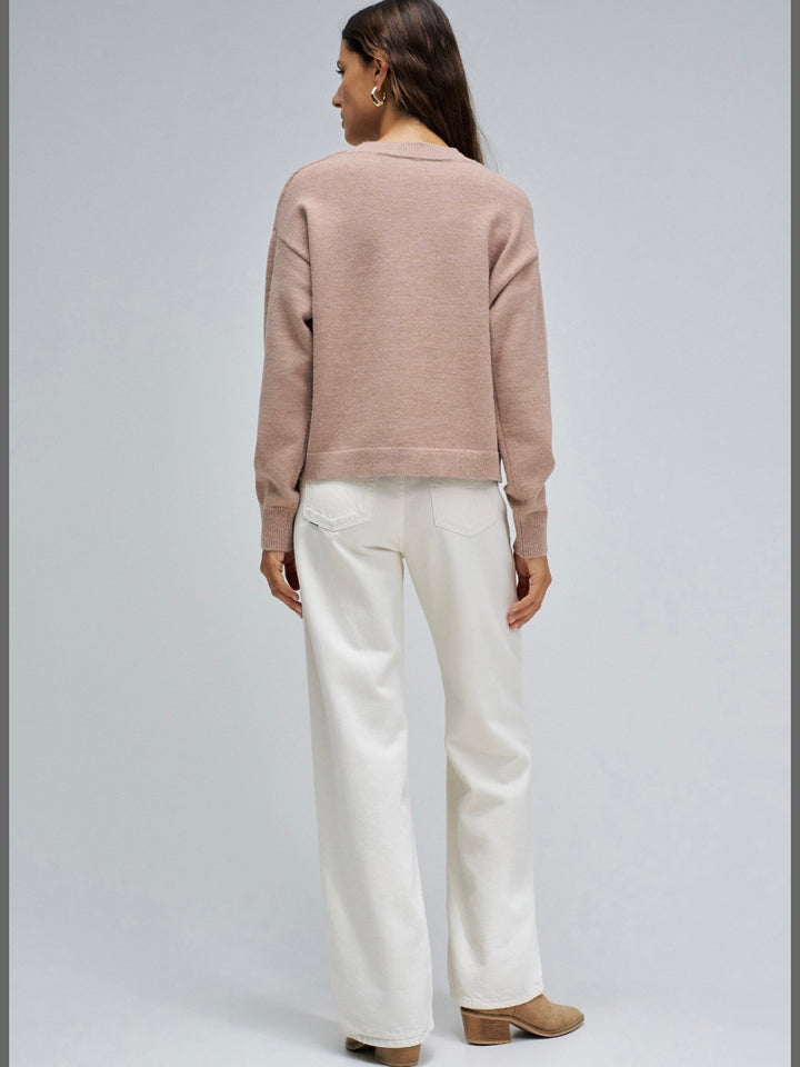 Salsa Beige Knit Branded Sweater
