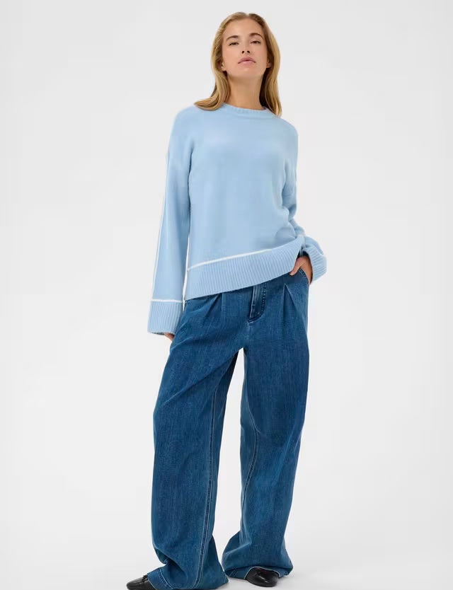 Kaffe Kajinie Powder Blue Knit Pullover