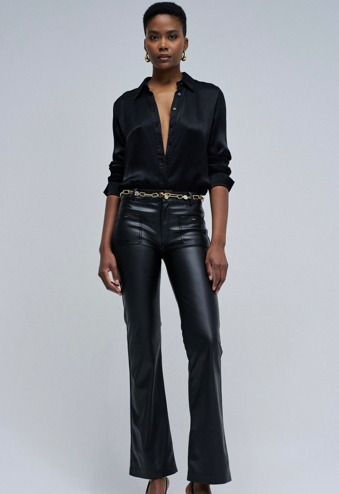 Salsa Destiny Push Up Bootcut Leather Effect Trouser