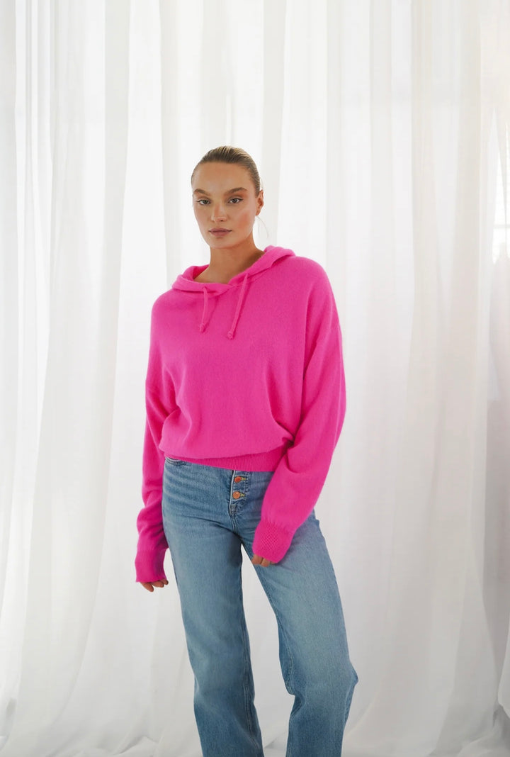 Twins Pueblo Neon Pink Long Sleeved Hoodie