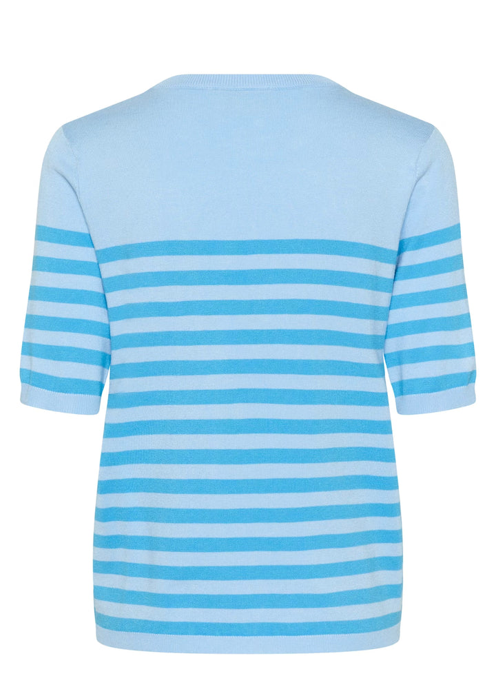 Kaffe KAlizza Stripe Knit P. Blue W. Blue